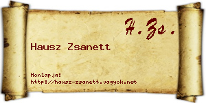 Hausz Zsanett névjegykártya